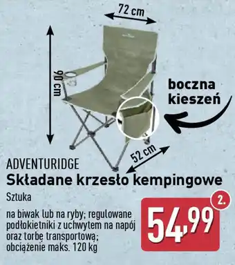 ALDI ADVENTURIDGE Składane krzesło kempingowe oferta