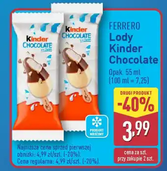ALDI FERRERO Lody Kinder Chocolate oferta