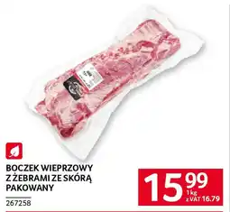 Selgros Boczek wieprzowy z żebrami ze skórą pakowany oferta