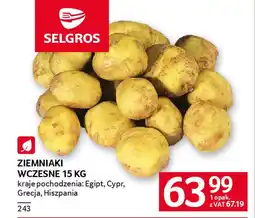 Selgros Ziemniaki wczesne oferta