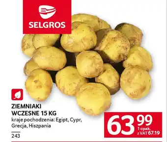 Selgros Ziemniaki wczesne oferta