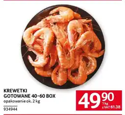 Selgros Krewetki gotowane 40-60 box oferta