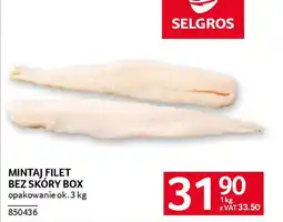 Selgros Mintaj filet bez skóry box oferta