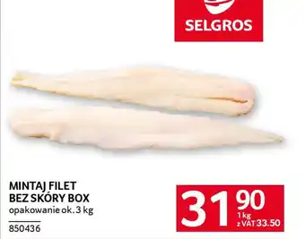 Selgros Mintaj filet bez skóry box oferta