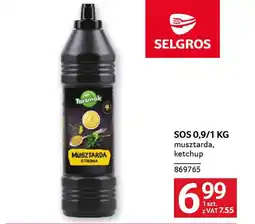 Selgros Sos musztarda, ketchup oferta