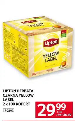 Selgros Lipton herbata czarna yellow label oferta
