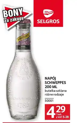 Selgros Napój schweppes oferta