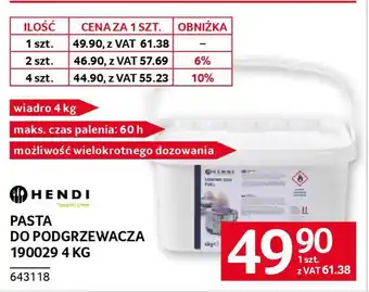 Selgros Pasta do podgrzewacza oferta