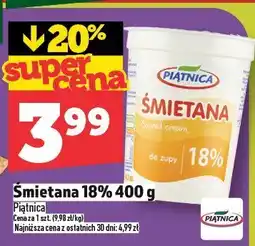 Topaz Śmietana 18% 400g Piątnica oferta