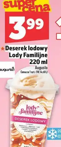 Topaz Deserek lodowy Lody Familijne 220ml Augusto oferta