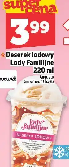 Topaz Deserek lodowy Lody Familijne 220ml Augusto oferta