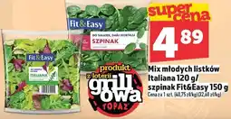 Topaz Mix młodych listków Italiana 120g / szpinak Fit&Easy 150g oferta