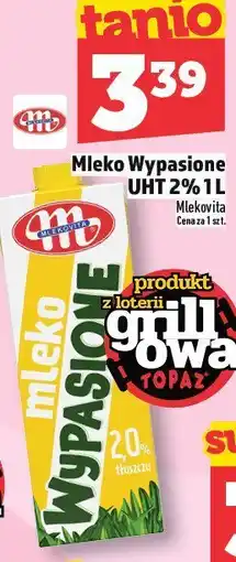 Topaz Mleko Wypasione UHT 2% 1L Mlekovita oferta