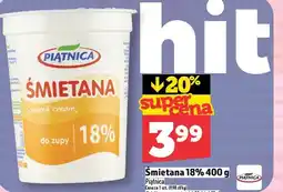 Topaz Śmietana 18% 400 g Piątnica oferta