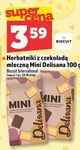 Topaz Herbatniki z czekoladą mleczną Mini Delisana 100 g oferta