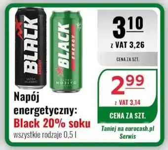 Eurocash Napój energetyczny: Black 20% soku oferta