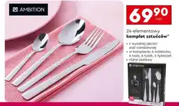 Biedronka 24 elementowy komplet sztućców oferta