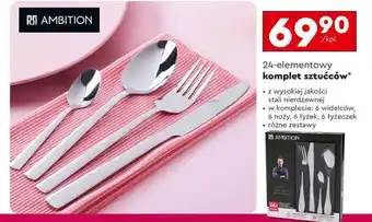 Biedronka 24 elementowy komplet sztućców oferta