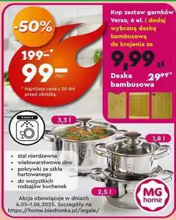 Biedronka Zestaw garnków Verso, 6 el oferta