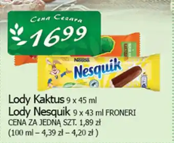 Cezar Delikatesy Lody kaktus / lody nesquik froneri oferta