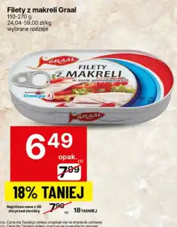 Delikatesy Centrum Filety z makreli Graal 110-270g oferta