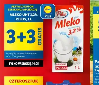 Lidl Mleko UHT 3,2% Pilos oferta