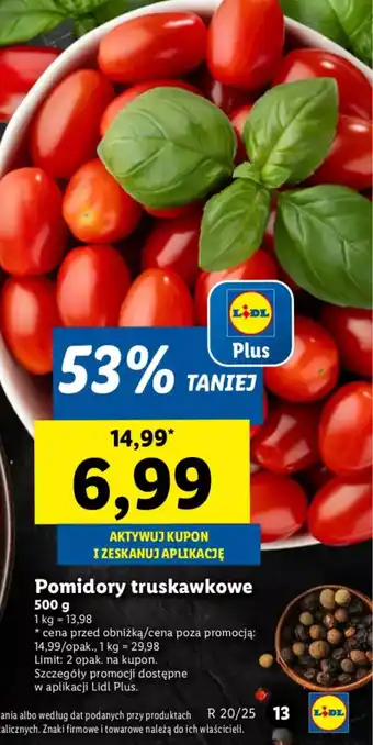 Lidl Pomidory truskawkowe oferta