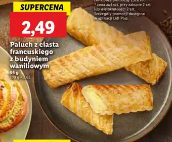 Lidl Paluch z ciasta francuskiego z budyniem waniliowym oferta