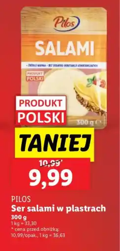 Lidl Ser salami w plastrach Pilos oferta