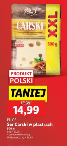 Lidl Ser Carski w plastrach Pilos oferta