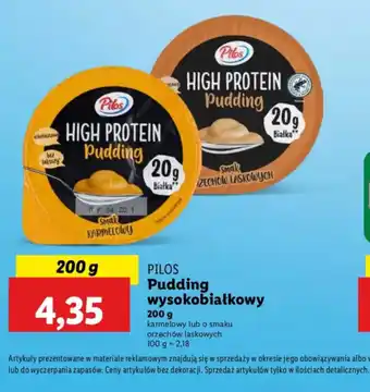 Lidl Pudding wysokobiałkowy Pilos oferta