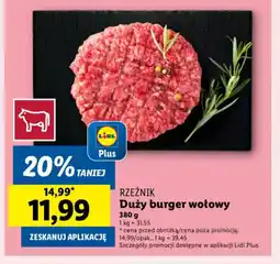 Lidl Duży burger wołowy oferta