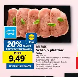 Lidl Rzeźnik Schab, 5 plastrów oferta
