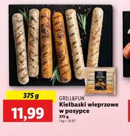 Lidl Kiełbaski wieprzowe w posypce Grill&Fun oferta