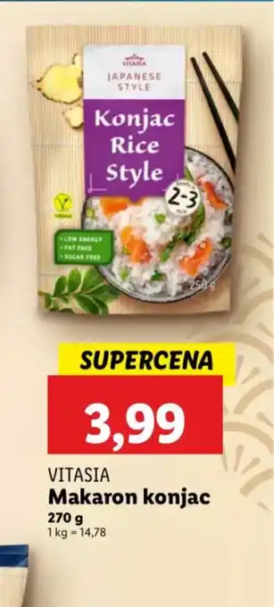 Lidl Makaron konjac Vitasia oferta