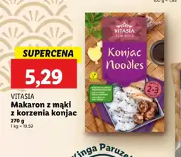 Lidl Makaron z mąki z korzenia konjac Vitasia oferta