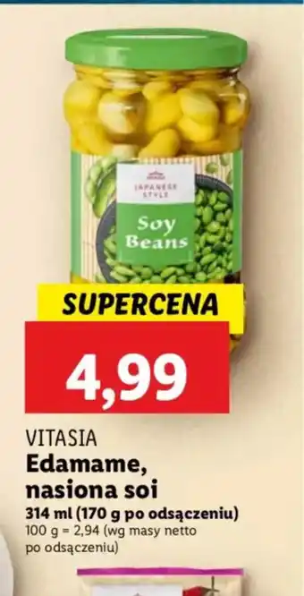 Lidl Vitasia Edamame, nasiona soi oferta