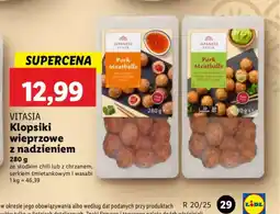 Lidl Klopsiki wieprzowe z nadzieniem Vitasia oferta