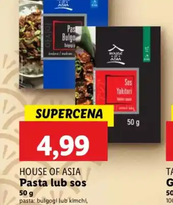 Lidl Pasta lub sos House of Asia oferta