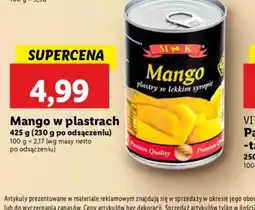 Lidl Mango w plastrach oferta