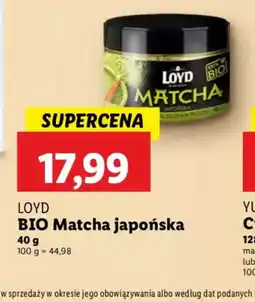 Lidl LOYD BIO Matcha japońska oferta