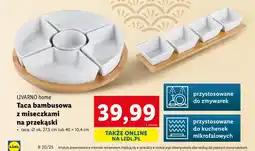 Lidl Taca bambusowa z miseczkami na przekąski oferta