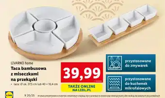 Lidl Taca bambusowa z miseczkami na przekąski oferta
