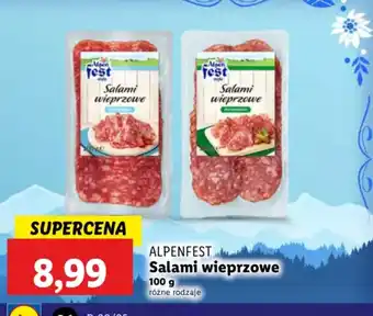 Lidl Salami wieprzowe Alpenfest oferta