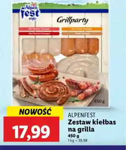 Lidl Zestaw kiełbas na grilla Alpenfest oferta