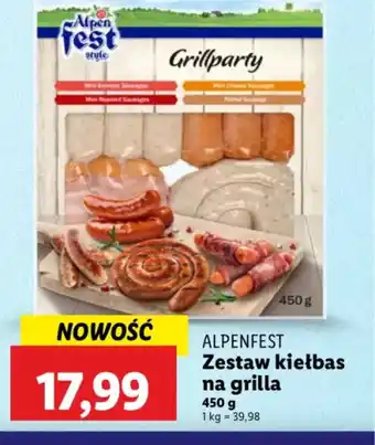 Lidl Zestaw kiełbas na grilla Alpenfest oferta