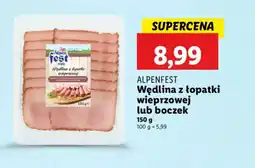 Lidl Wędlina z łopatki wieprzowej lub boczek Alpenfest oferta