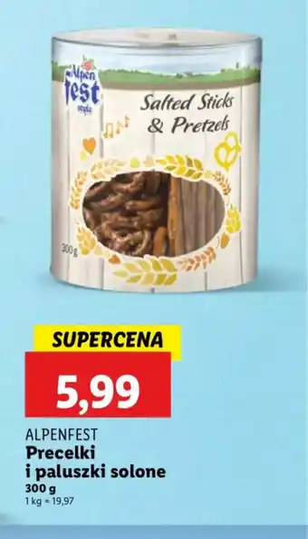 Lidl Precelki i paluszki solone Alpenfest oferta