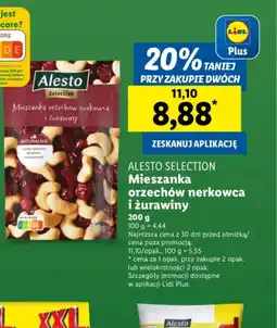 Lidl Mieszanka orzechów nerkowca i żurawiny Alesto Selection oferta