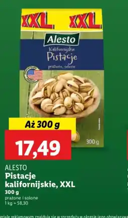 Lidl Pistacje kalifornijskie Alesto XXL oferta